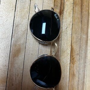 Ray-Ban Black and Gold Sunglasses